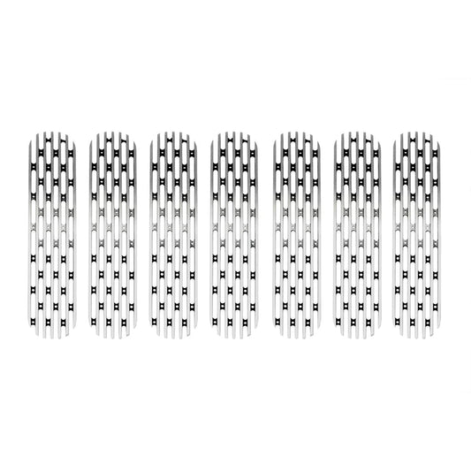 2007-18 Jeep JK 7 Piece Grille Inserts | Polished