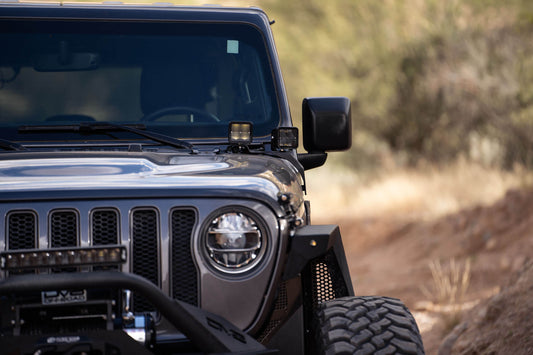 2018-2024 Jeep JL & 2020-2024 Jeep JT A-Pillar Dual Pod Light Mounts