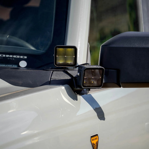 2021-2024 Ford Bronco | A-Pillar Dual Light Pod Drop Mounts