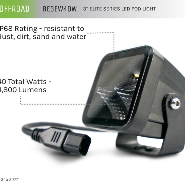 3-Inch Elite Series LED Pod Light