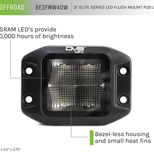 3-Inch Elite Series LED Flush Mount Pod Light