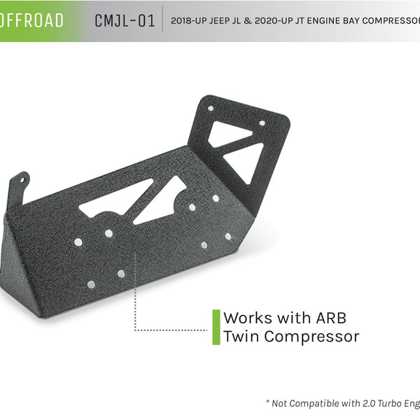 2018-2023 Jeep JL & 2020-2023 JT Engine Bay Compressor Mount