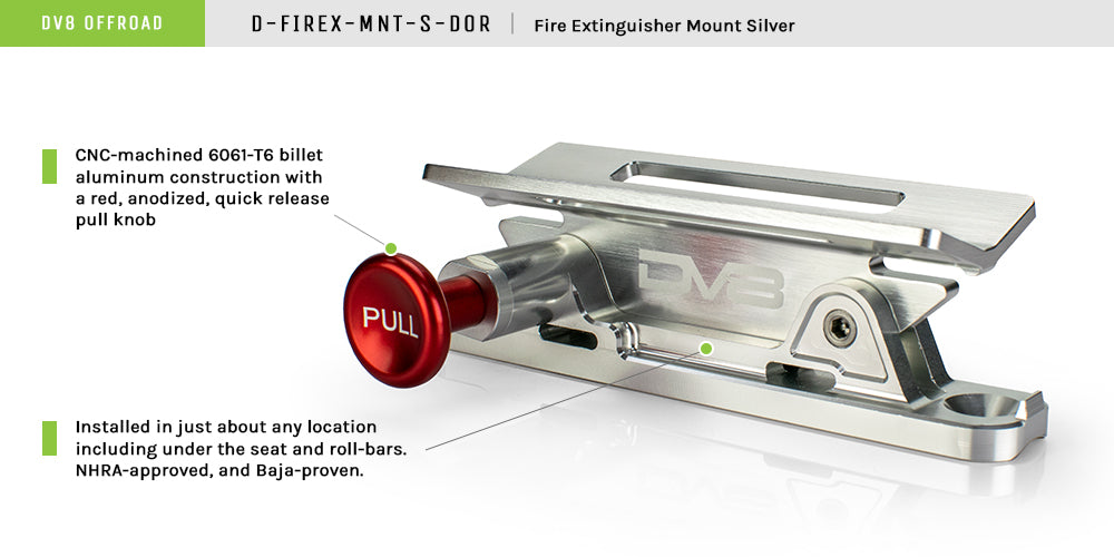 Universal Fire Extinguisher Mount | Silver