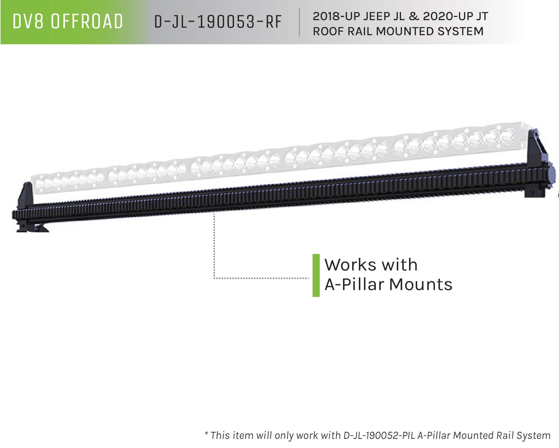 2018-22 Jeep JL & 2020-22 JT Roof Rail Mounted System