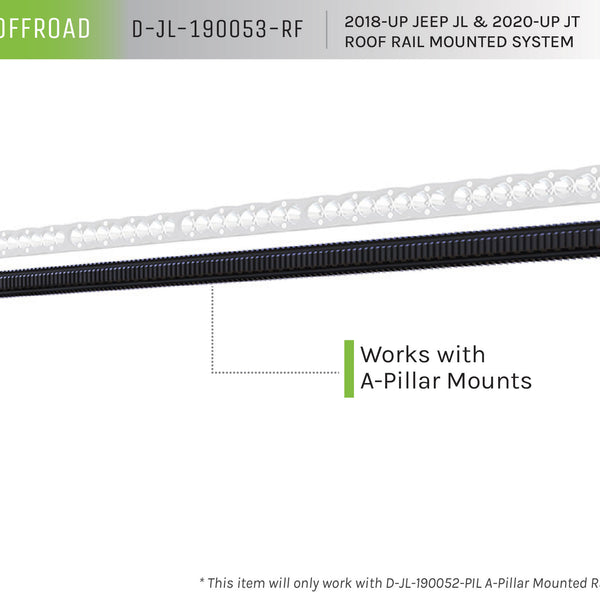 2018-22 Jeep JL & 2020-22 JT Roof Rail Mounted System