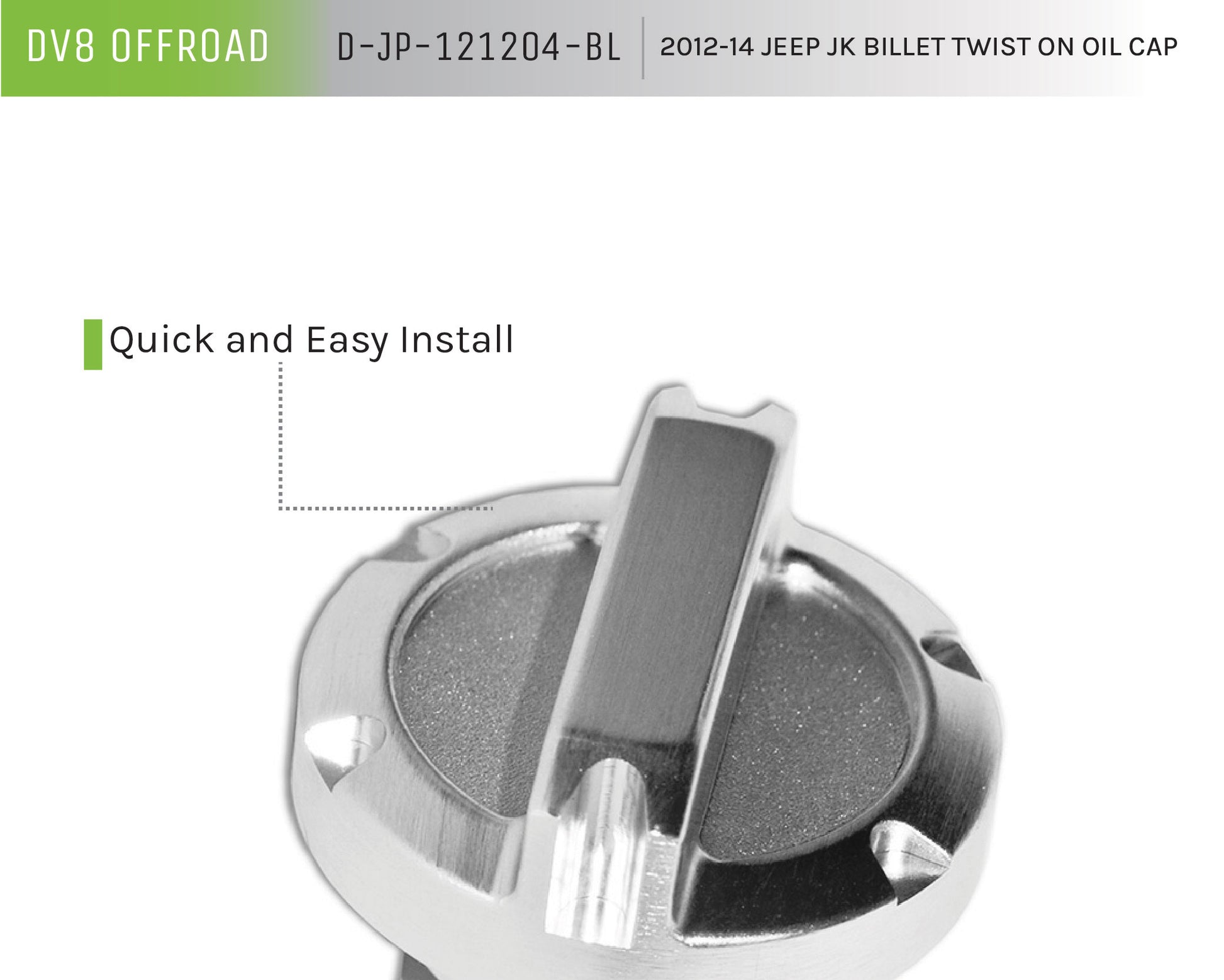 2012-14 Jeep JK Billet Twist On Oil Cap