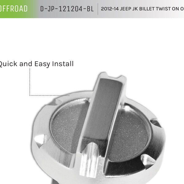 2012-14 Jeep JK Billet Twist On Oil Cap