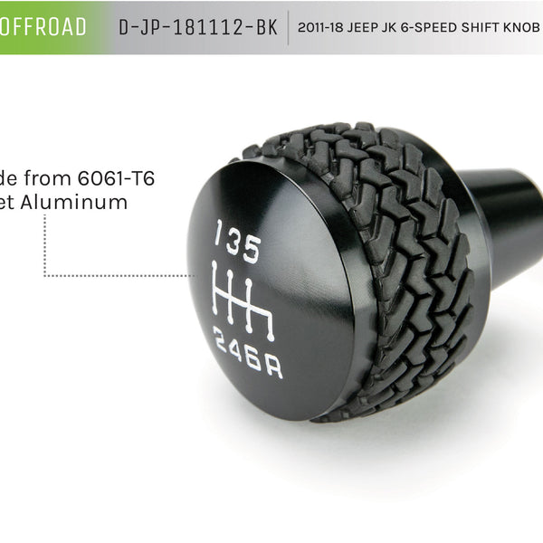 2011-18 Jeep JK 6-Speed Shift Knob | Black