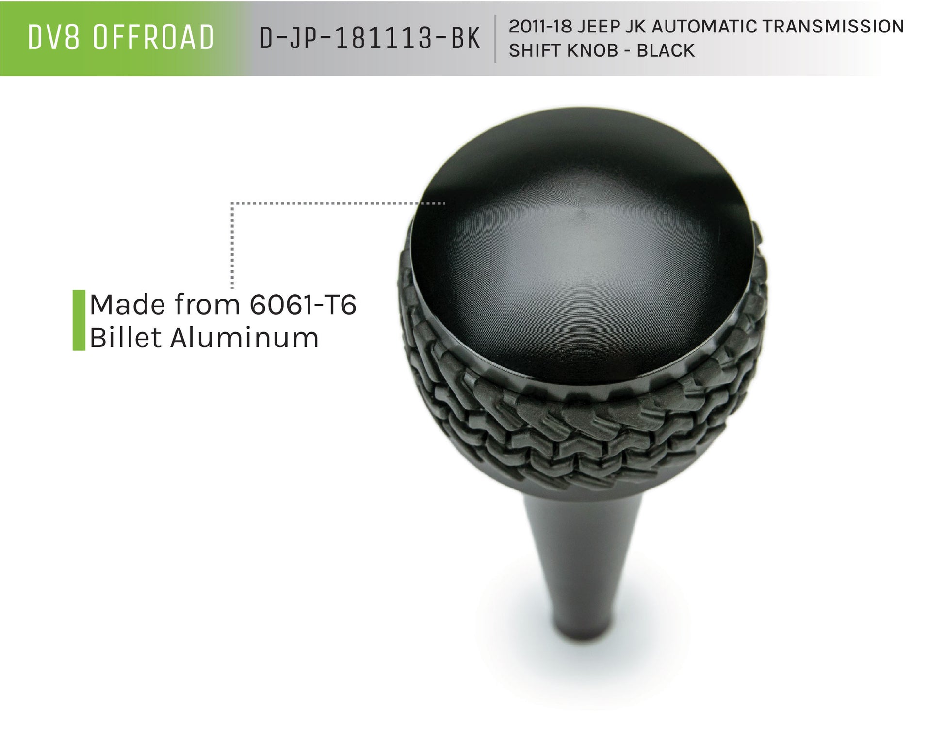 2011-18 Jeep JK Automatic Transmission Shift Knob | Black