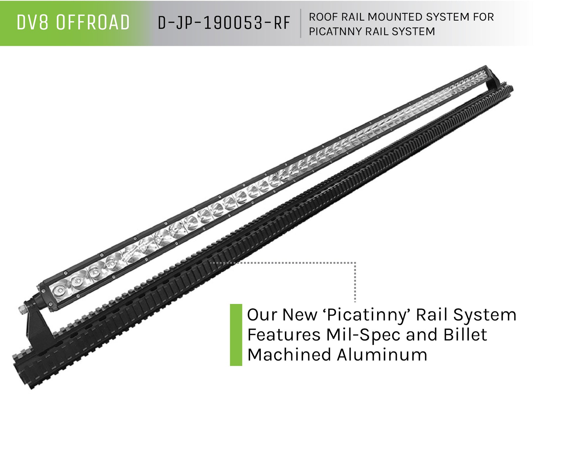 Jeep JK Roof Rail Mounted System For The JK A-Pillar Mounted Rail System