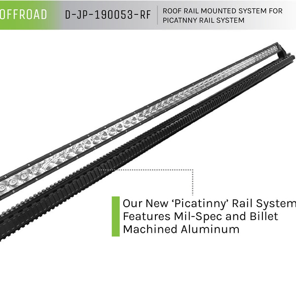 Jeep JK Roof Rail Mounted System For The JK A-Pillar Mounted Rail System