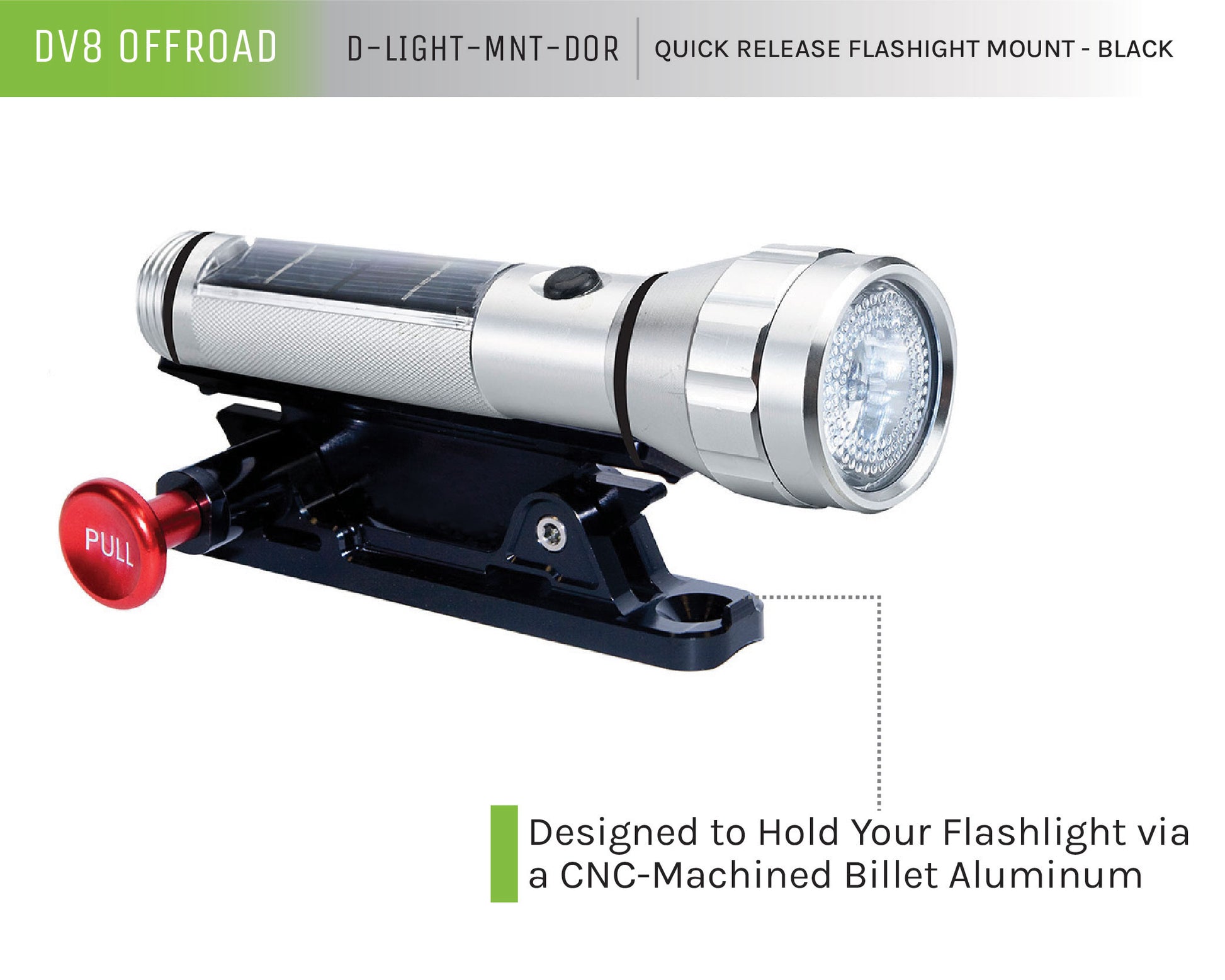 Quick Release Flashlight Mount | Black