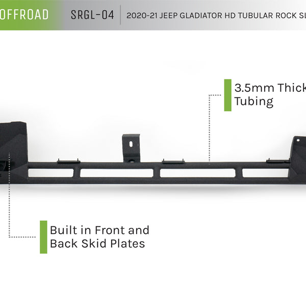 2018-22 Jeep JL 4-Door Plated Sliders With Step