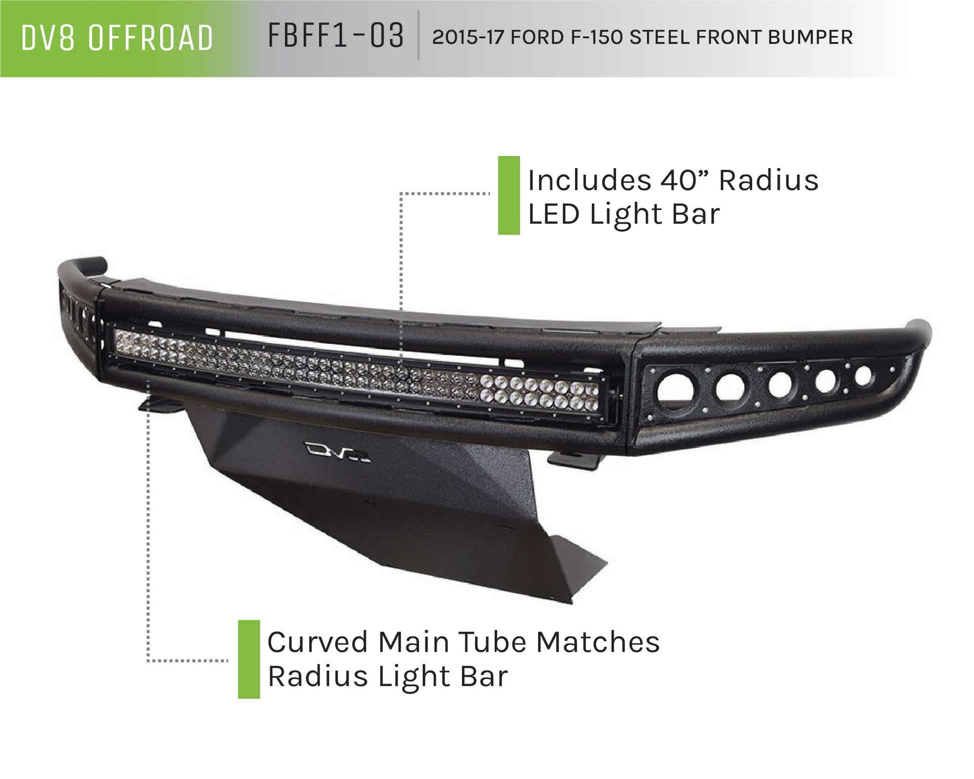 2015-17 Ford F-150 Steel Front Bumper