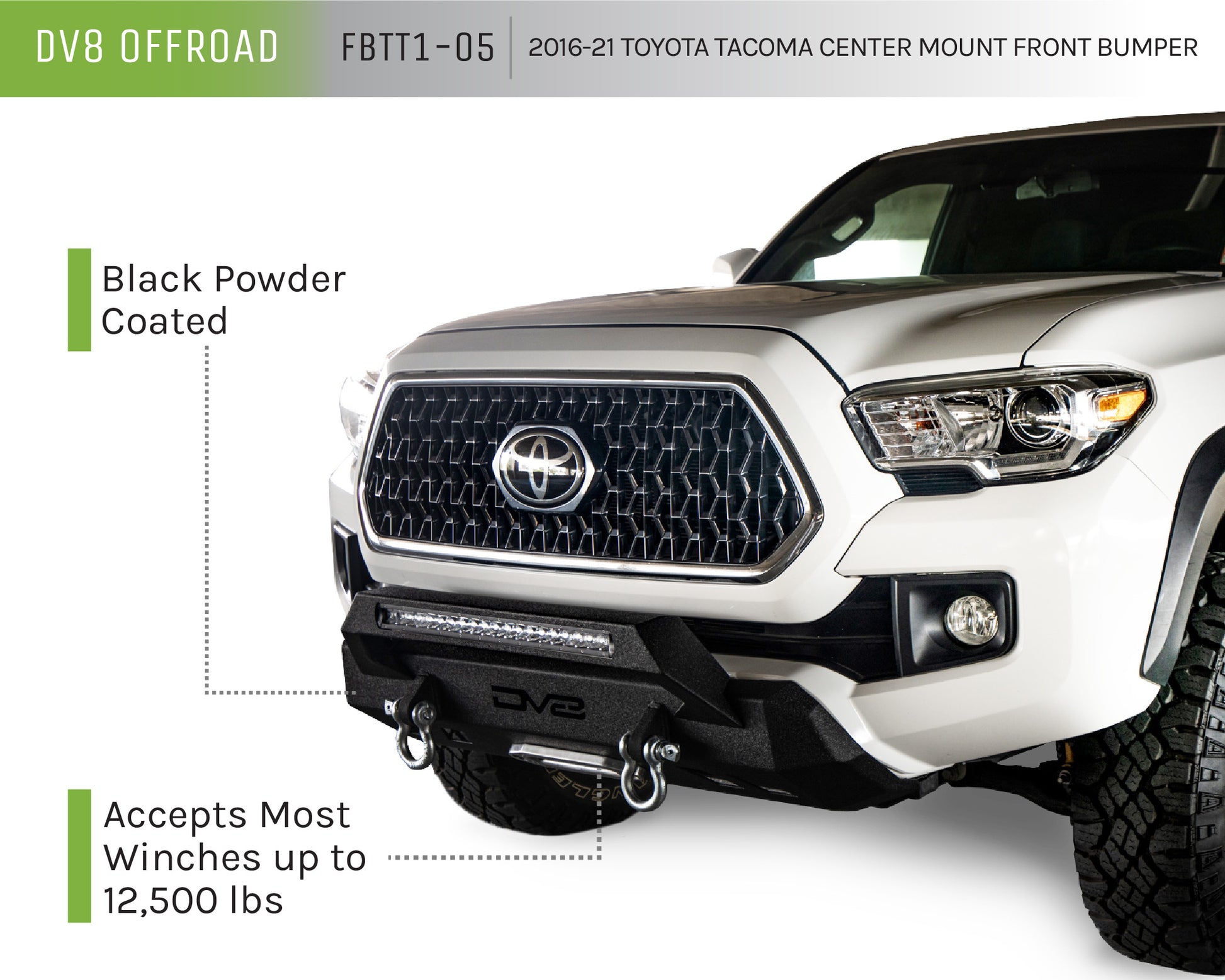 2016-22 Toyota Tacoma Center Mount Front Bumper