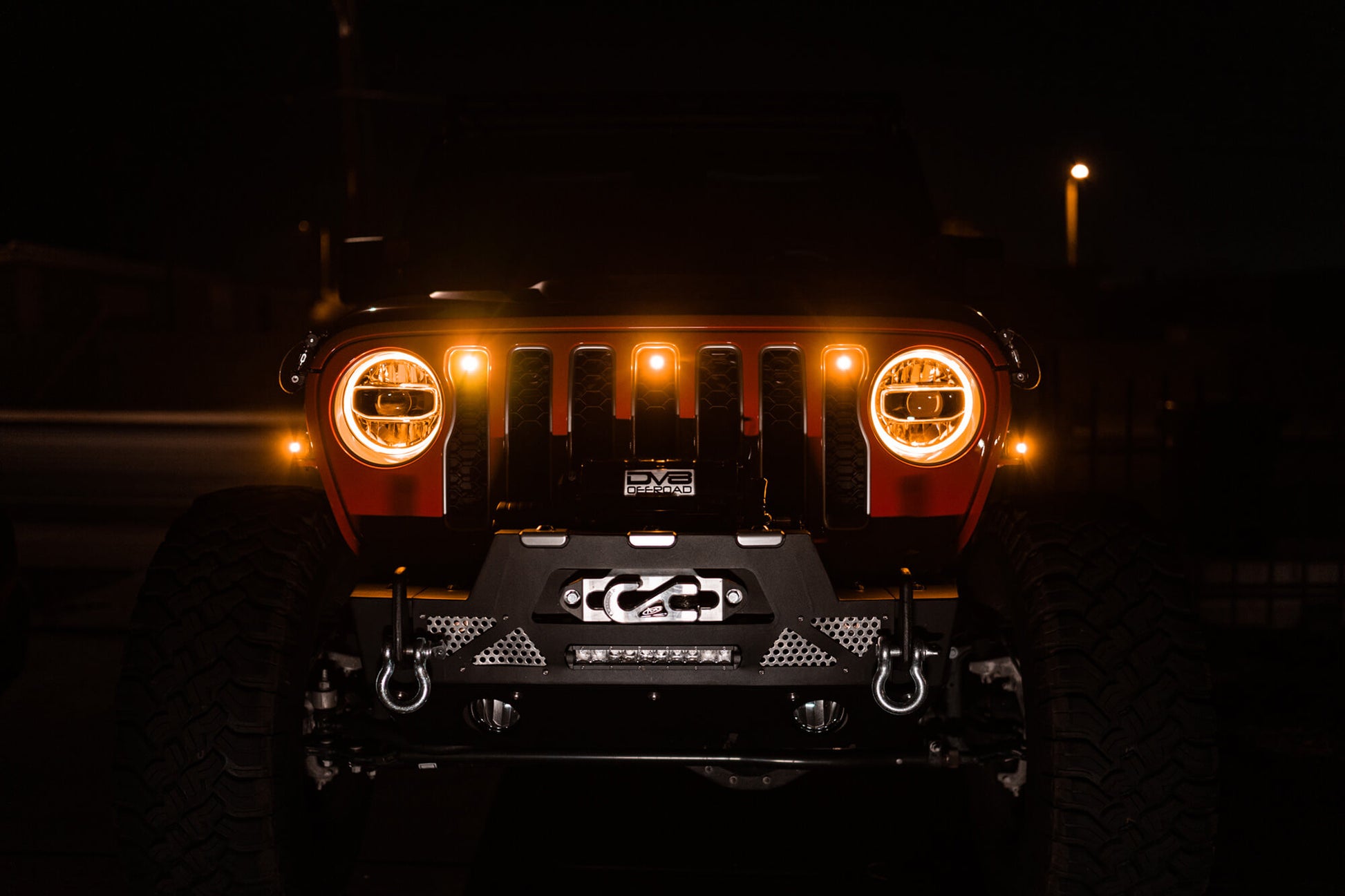 2018-2022 Jeep Wrangler JL Amber Grille Lights