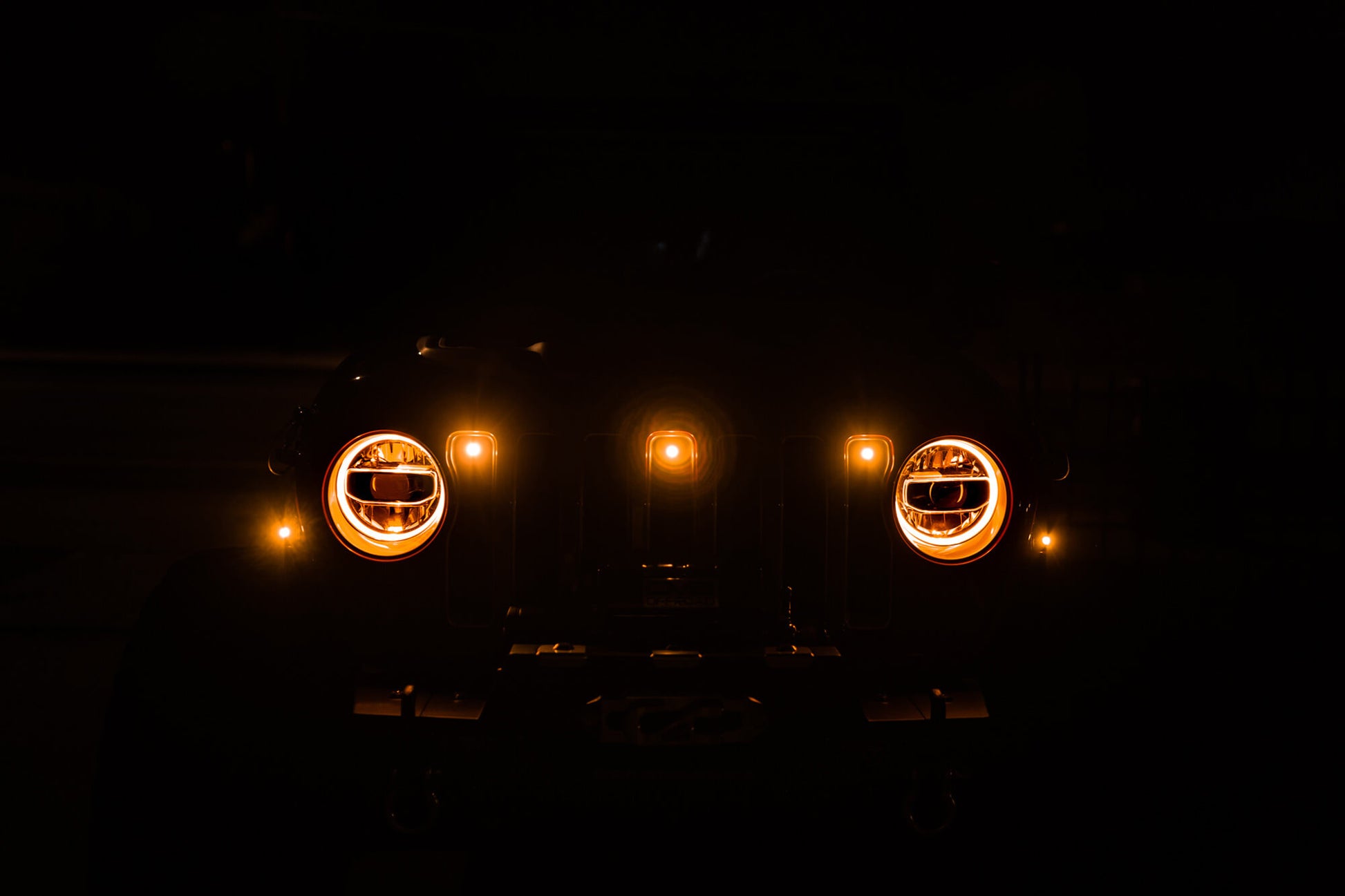 2018-2022 Jeep Wrangler JL Amber Grille Lights