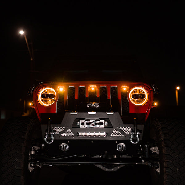 2018-2022 Jeep Wrangler JL Amber Grille Lights