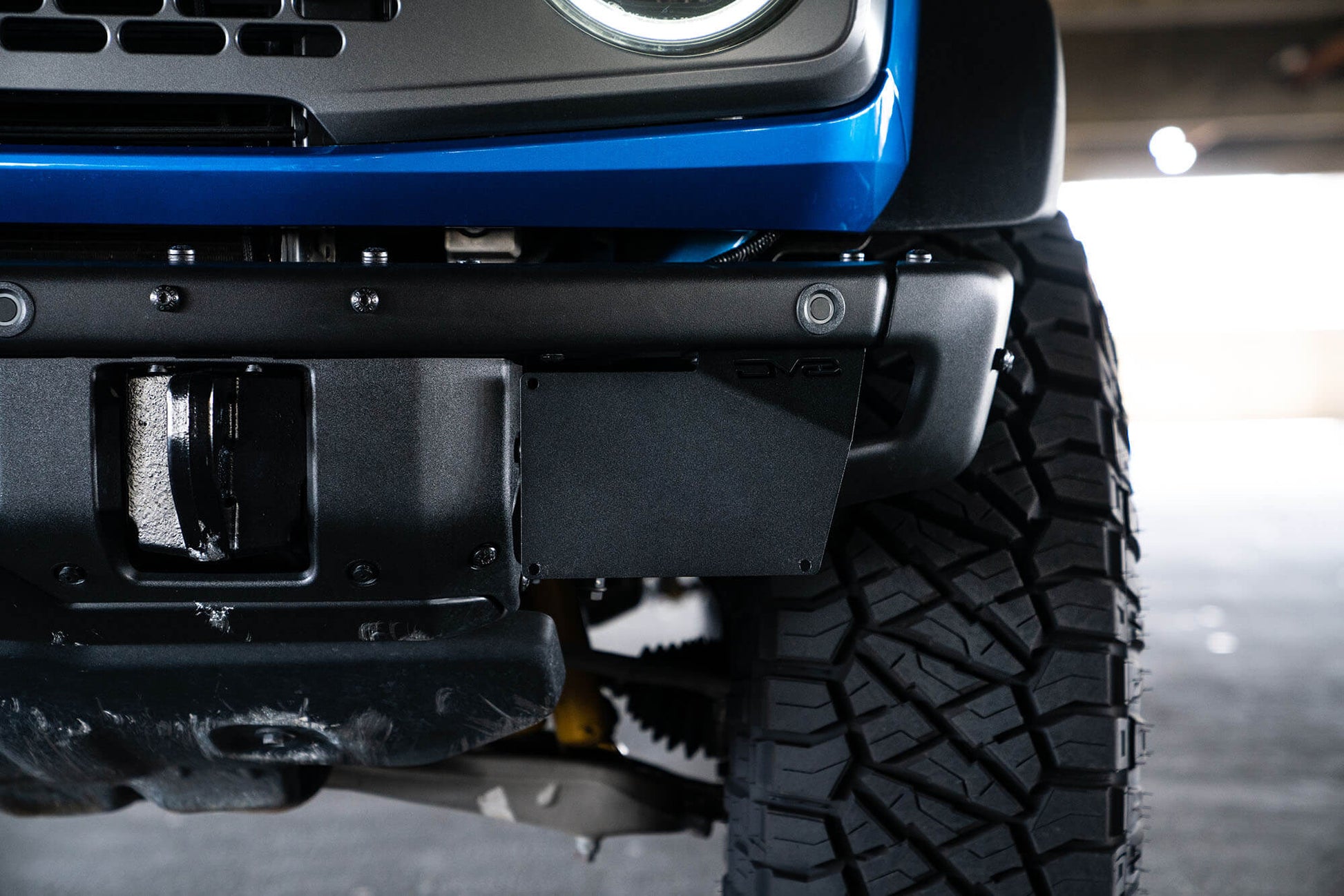 2021-22 Ford Bronco | Factory Front Bumper License Relocation Bracket | side