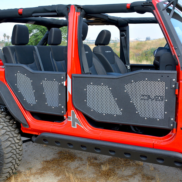 Aluminum Mesh Inserts For Rear JK Rock Doors