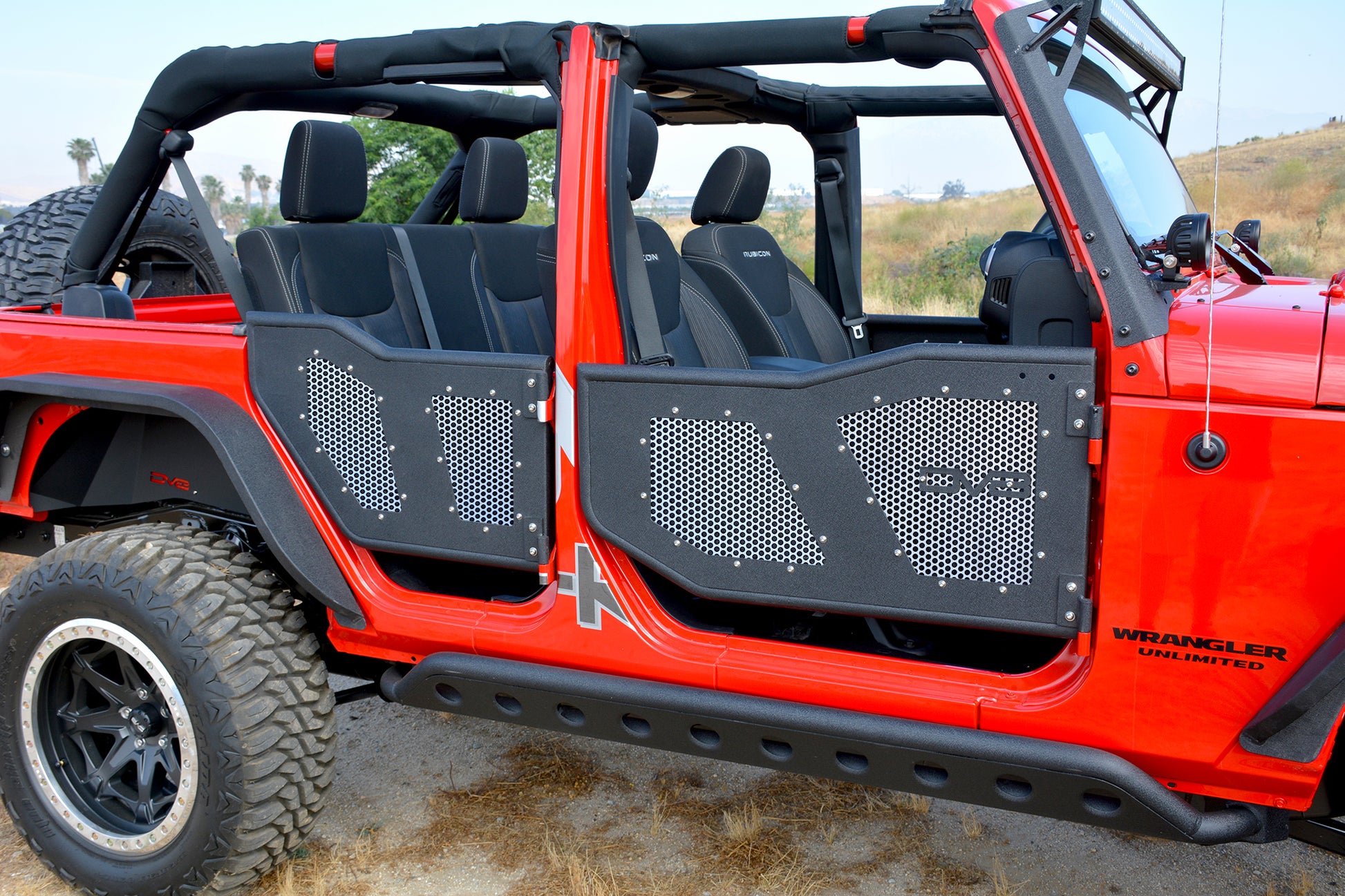 Aluminum Mesh Inserts For Front JK Rock Doors