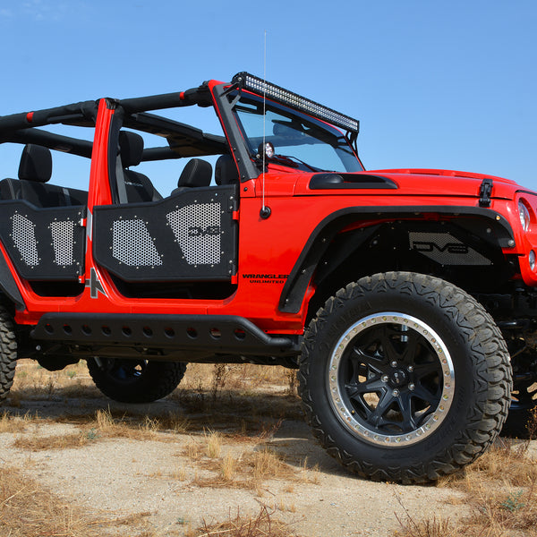 Aluminum Mesh Inserts For Front JK Rock Doors