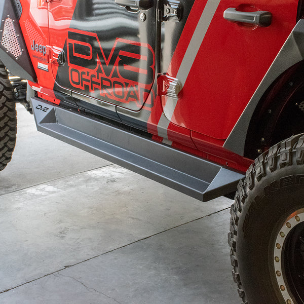 2018-22 Jeep JL 4-Door Plated Sliders With Step