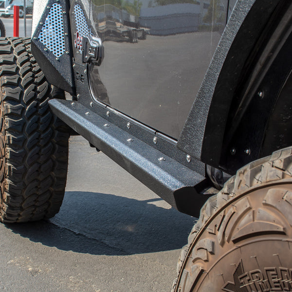 2018-22 Jeep JL 2-Door Rock Sliders With Rock Skins