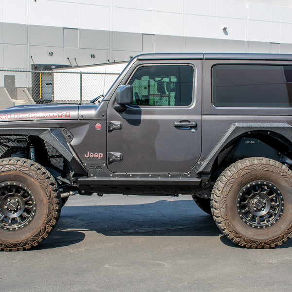 2018-22 Jeep JL 2-Door Rock Sliders With Rock Skins